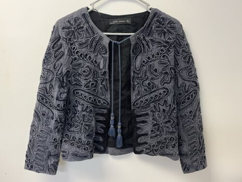 ZARA Ethnic Embroidered Boho Jacket Size S
