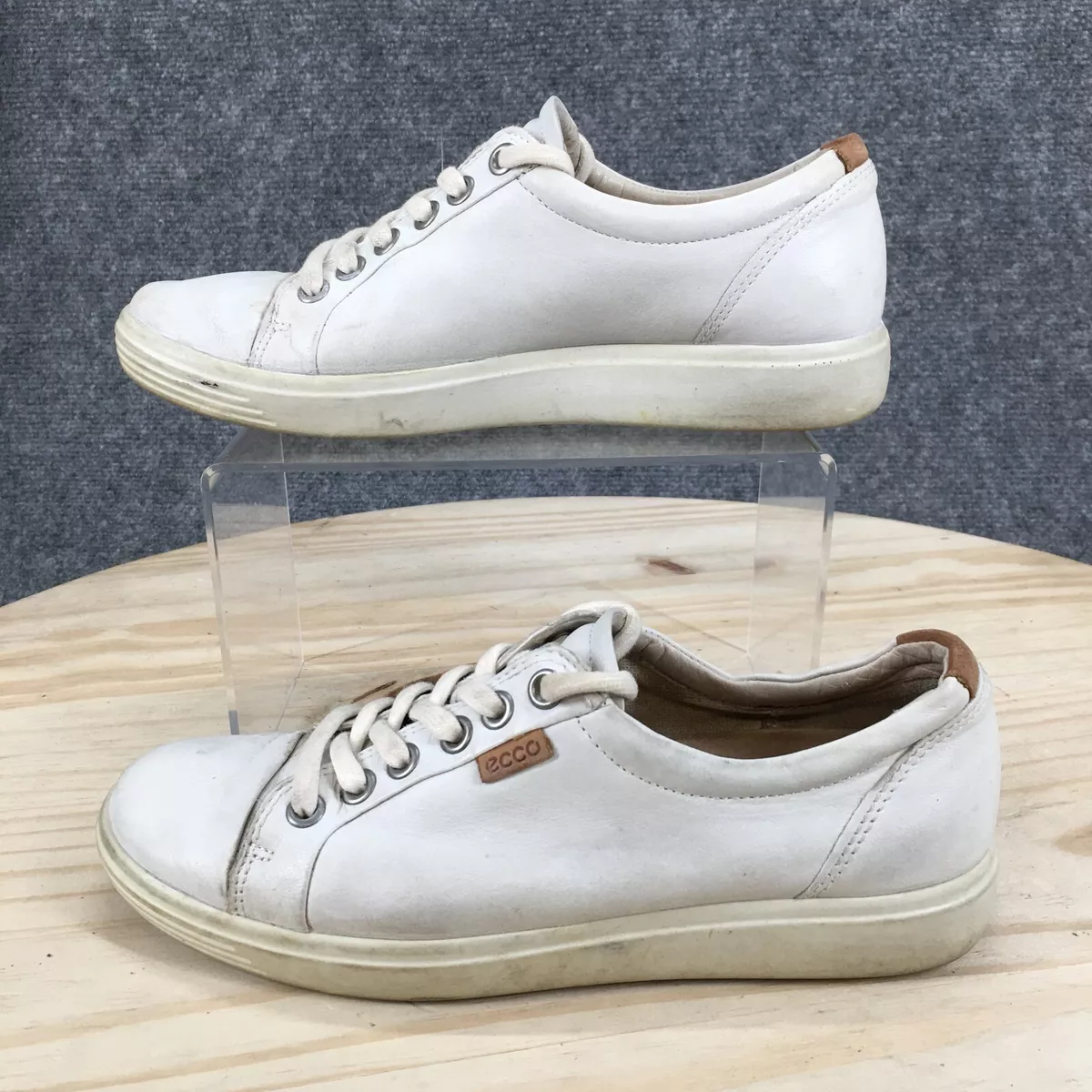 Hilsen udskille Nøgle Ecco Shoes Mens 5 Soft 7 Walking Sneakers Lace Up 4300031007 White Leather  Low | eBay