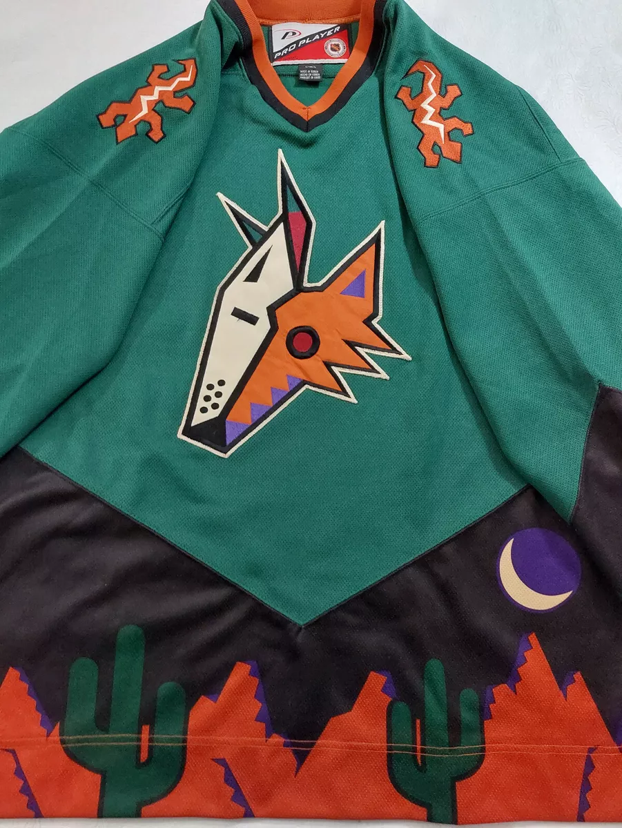Vintage Phoenix Arizona Coyotes Alternate Jersey Green Youth XL desert