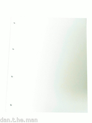 VIERECKIGE SEITEN FÜR PRESTIGE / ALPHA MAJOR LOSEBLATT BRIEFMARKENALBUM 4 RINGBINDER