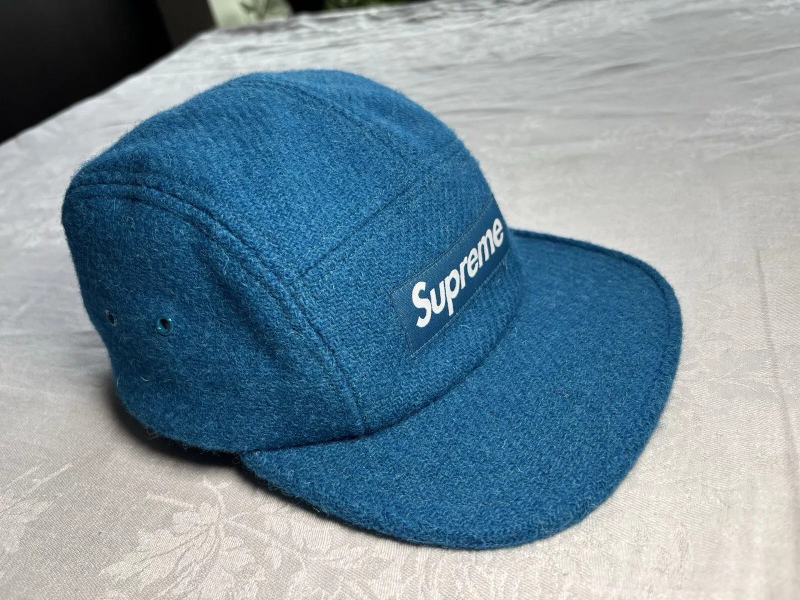 Casquette de camp Supreme Harris tweed marron