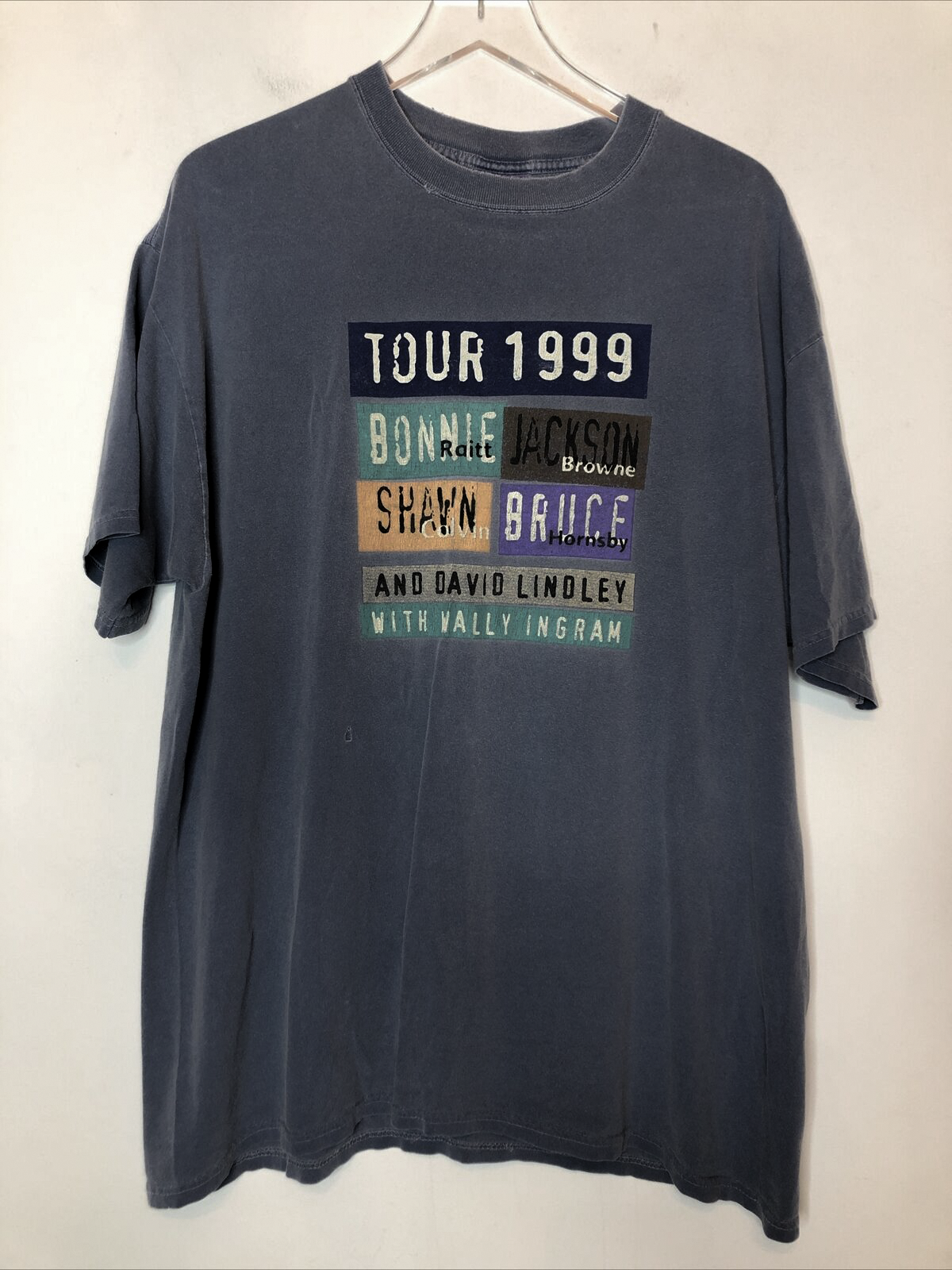 JACKSON BROWNE  BONNIE RAITT concert Charcoal Tee Cotton Adult Shirt BT130