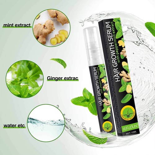 10 ml Serum para Rápido Recrecimiento, Spray Natural Anti Caída de Caída para Sc - Imagen 9 de 12