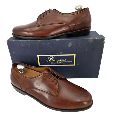 New Old Stock Bragano Cole Haan Mens 8.5D Brown Leather 