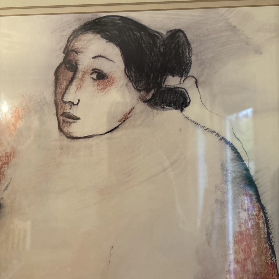 R.C. Litografía firmada Gorman 'Rosa', circa 1980, aprox. 34x29 pulgadas. Foto 4 de 4