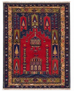 Handmade Hand Knotted Antique Turkish Wool Area Rug 6 x 3 Ft
