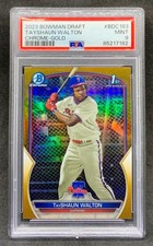 2023 Bowman Chrome Draft TAYSHAUN WALTON Gold Refractor 1st SP /50 Mint PSA 9