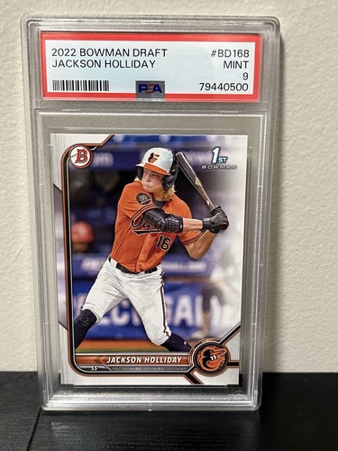 2022 Bowman Draft Jackson Holliday 1st Prospect #BD-168 PSA 9 Orioles