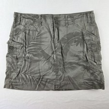 Vintage Faded Glory Women's Size 4 Camo Print Cargo Skorts Gray Multi-Pockets