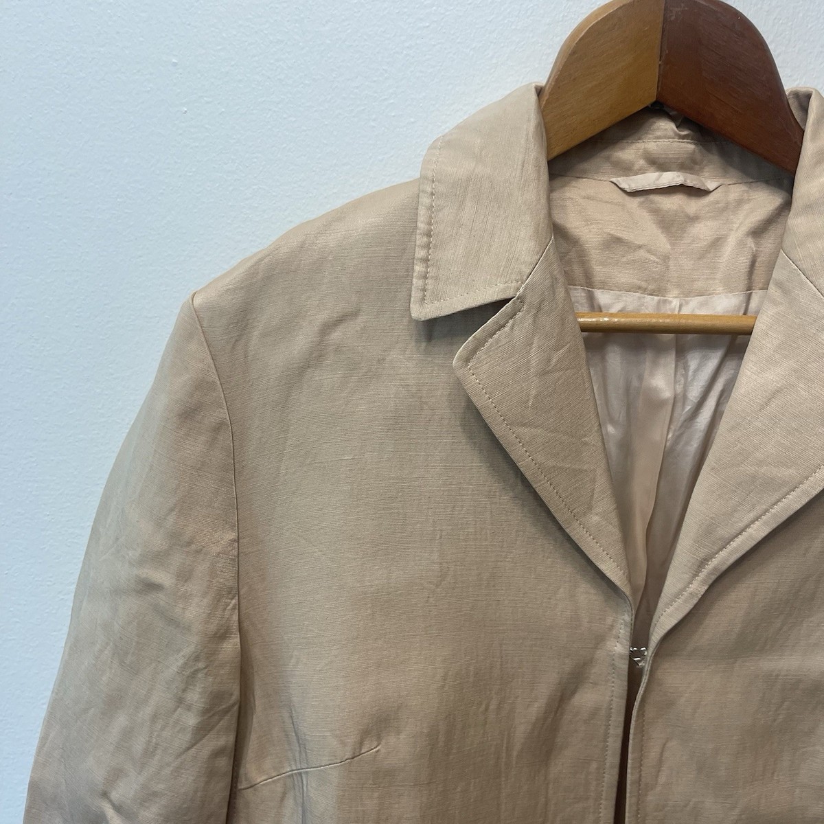 Principles Linen Blend Beige Duster Lightweight Jacket Size 14 UK Medium US View 3
