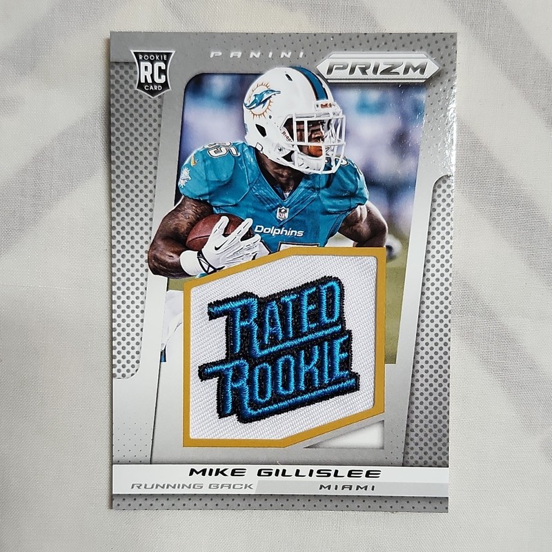 Panini 2013 Prizm Mike Gillislee Rated Rookie Mftd Patch #271 Miami Dolphins RC