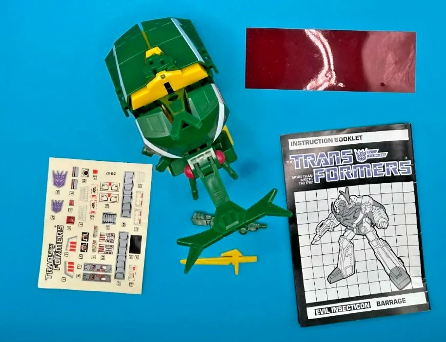 TRANSFORMERS G1 DELUXE INSECTICON BARRAGE COMPLETE W/BOX UNAPPLIED STICKERS - Image 2 of 4