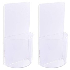 Remote Control Holder Wall Mount 2 Pack, Damage-Free Clear Adhesive  Organizer
