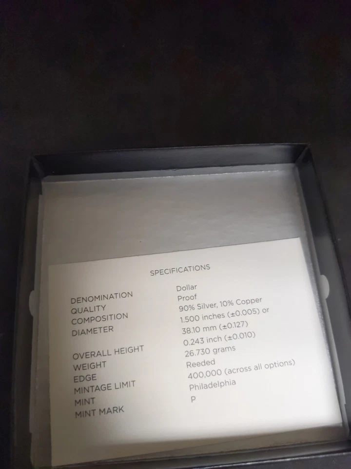 2014 US Mint National Baseball Hall of Fame Silver Proof Dollar, Box - Image 4 of 4