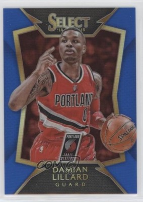 2014-15 Panini Select Concourse Blue Prizm 127/249 Damian Lillard #14 9w4