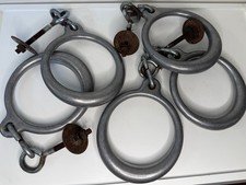 Set of 5 Metal Trapeze Rings Swing Set Playground Gym Rings Replacement Parts