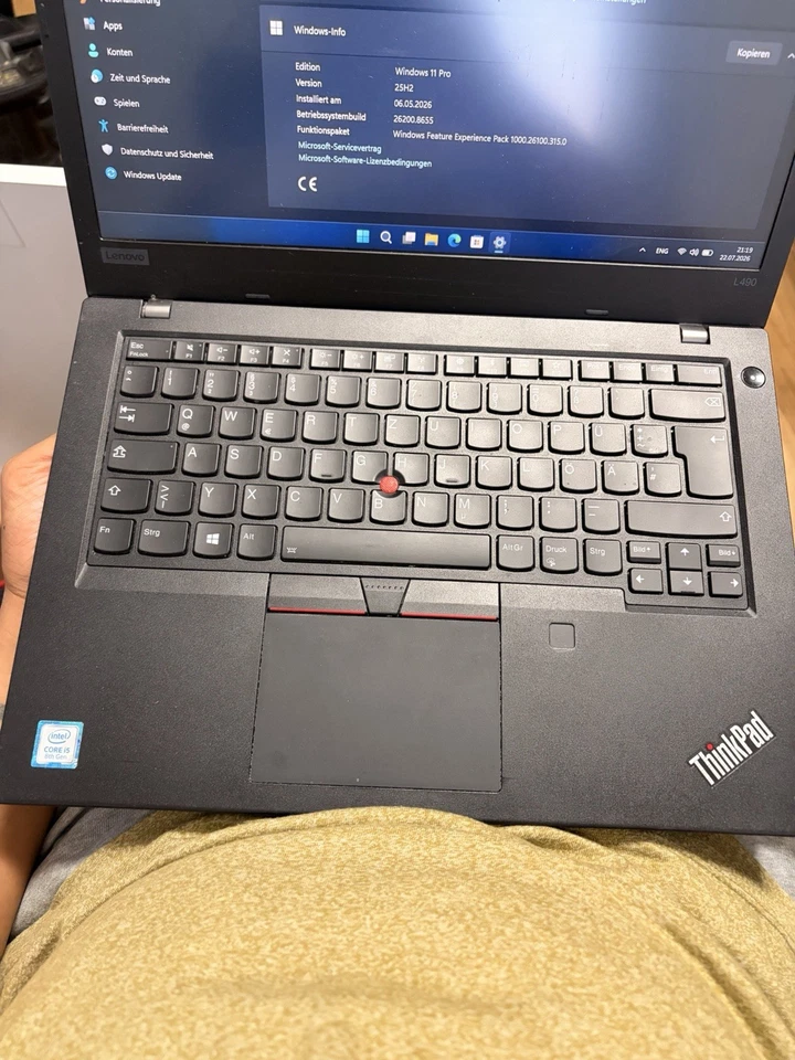 Lenovo ThinkPad L490 · i5-8265U · 16GB · 477GB, Foto 2 von 4