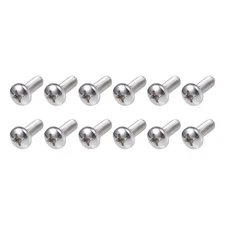 Machine Screws (M6x16mm) 30Pcs, Phillips Cross Pan Bolts 304 Stainless Steel