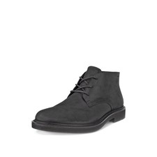 ECCO Men's Metropole London Lace Up Waterproof Chukka Boot Black Nubuck - 525734