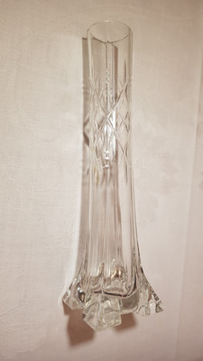 Alte  Stangenvase Solifleur  Schliff