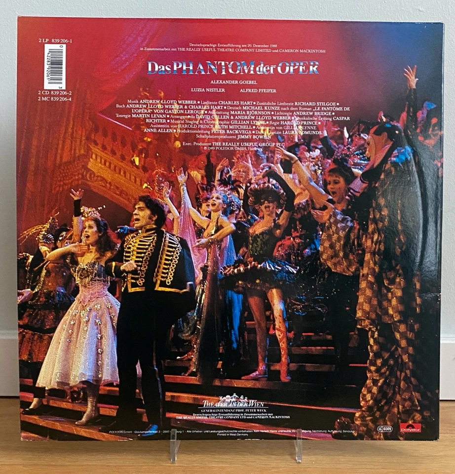 Das Phantom Der Oper ✦ Andrew Lloyd Webber ✦ 1989 ✦ 2xLP ✦ Schallplatte ✦ NM- - Bild 3 von 4