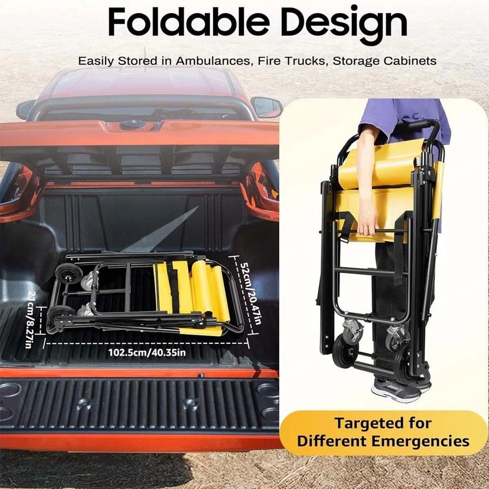 Manual Stair Climbing Wheelchair Lift Portable Folding Stairlift Elevator 350lbs - image 4 of 4