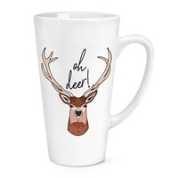 Oh Hirsch 483Ml Groß Latte Becher Tasse - Lustig Hirsch Scherz Tiere