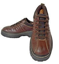 Vintage SKETCHERS 90s Jammers Women's Brown Leather Grunge Platform Shoes - 8.5