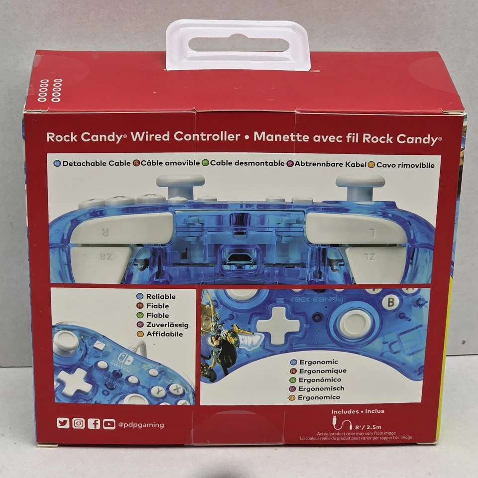 Nintendo Switch Rock Candy Wired Controller Legend of Zelda Breath of the Wild - Image 2 of 2