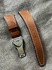 Tudor Brown Leather Band / Strap 22mm W / Buckle