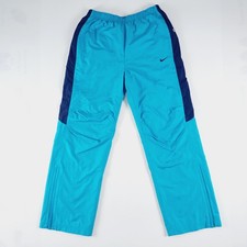 Vintage Nike Sphere Track Pants Blue Navy Baggy Ankle Zip Y2K Men's Small S 160