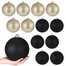 12 Pcs 6 Inch Large Christmas Ball Ornaments Glitter Extra Large Christmas Or...