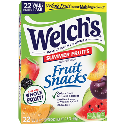#ad Welch#x27;s Fruit Snacks Gluten Free Summer Fruits Soft Fruit Snacks .8 oz 22 Coun $4.99