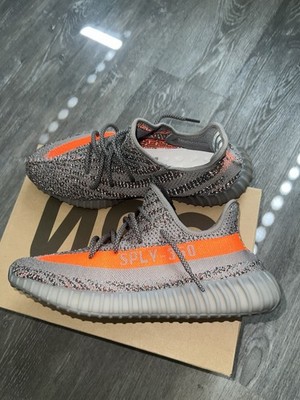 adidas Men's Yeezy Boost 350 V2 Beluga Reflective Gray/Orange, Size 12