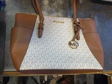 Michael Kors Brown Tote Shoulder Bag Logo Pattern