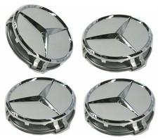 4 TAPPI 75 MM. COPRIMOZZO PER MERCE DES CERCHI IN LEGA A B C CLA GLA CLK CLS S E