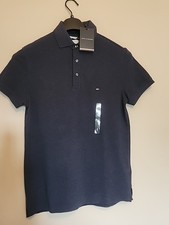 Tommy Hilfiger Mens 1985 Slim Blue Polo shirt S NWT