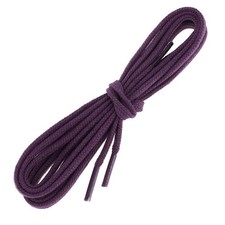 Les Lacets Français. Lacets plats et fins. 5mm, Coton. Violet prune.  - 