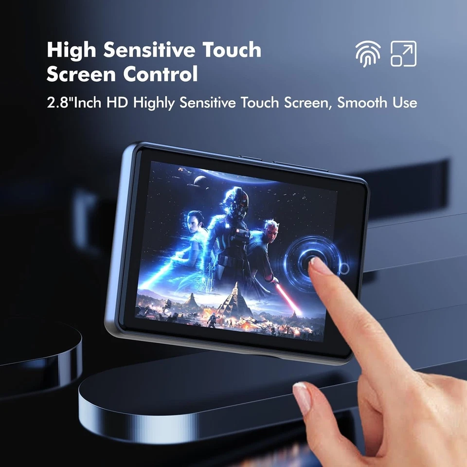 64GB MP3 Player with Bluetooth 5.3, 2.8-inch Touch Screen Digital Music Player - Image 2 of 4