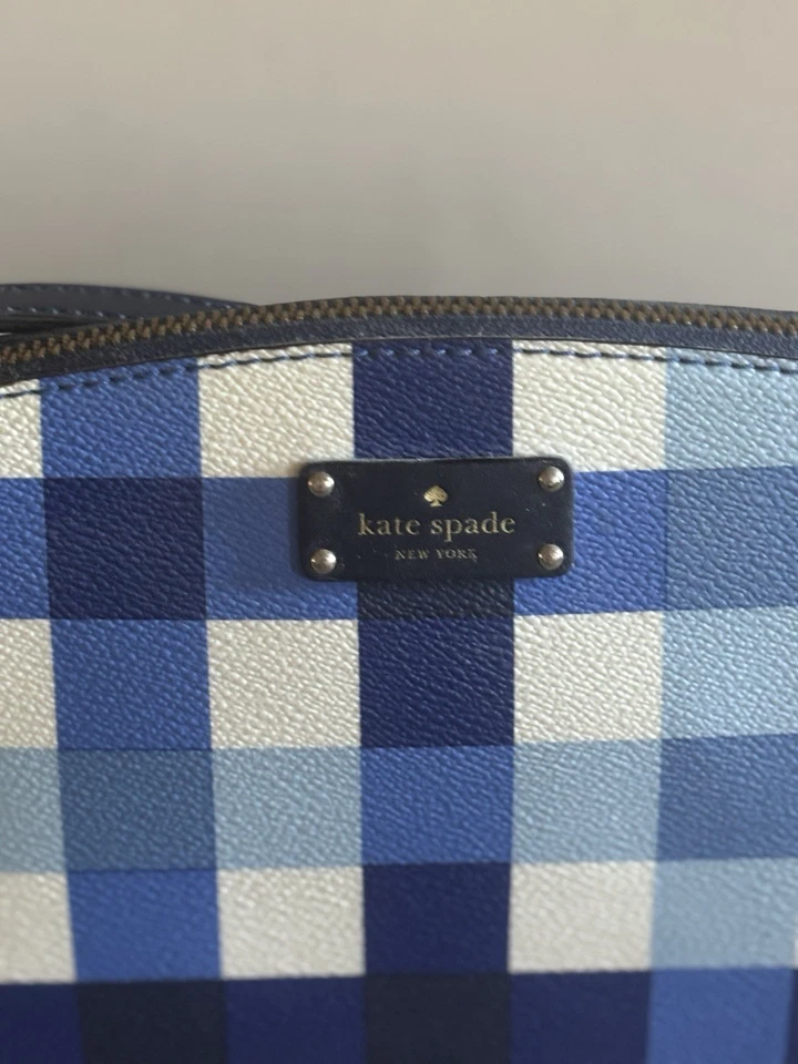 Kate Spade Bag Blue Checkered Gingham Grove Street Millie Crossbody  - Image 2 of 4