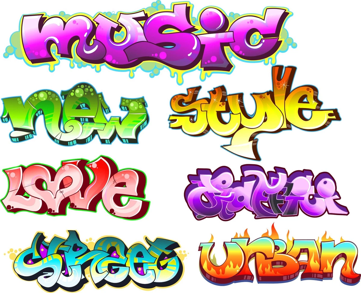 Graffiti Words Teen,Kids,Childrens Wall Art Sticker, Decal, Graphic tr20 |  eBay