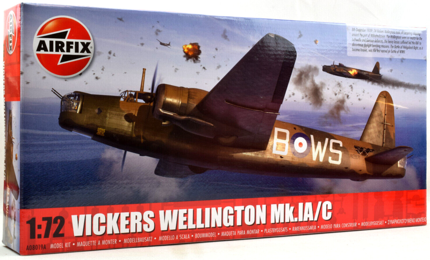 Набор пластиковых моделей самолета Airfix Vickers Wellington Mk.IA/C в масштабе 1:72 A08019A