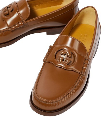 Auténtico Mocasín Para Hombre Gucci Millennial Ribot Cuero Entrelazado G Nuevo $990 - Imagen 4 de 5