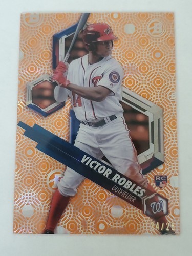 2018 Bowman High Tek Orange Refractor 24/25 Victor Robles Rookie RC Nationals