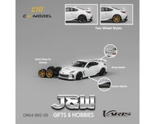 Cm Model Subaru Brz Varis Widebody Custom White W Extra Wheels Set 164