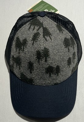 Toad Co Trucker Hat Cap Wool Blend Snapback Structured Blue Gray Green Trees New
