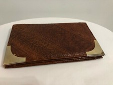 WONDERFUL VINTAGE WOMENS GENUINE REAL LEATHER HANDBAG SNAKE SKIN USED BEFORE N01