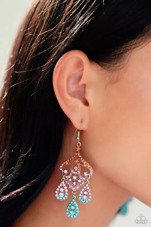 Paparazzi CHANDELIER COMMAND multi earrings eBay
