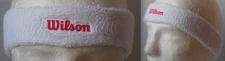 Wilson Teens Unisex Tennis Performance Headband Color White/Red Size OSFM