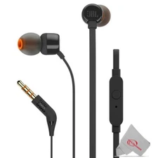JBL T110 in Ear Headphones w/Mic Black